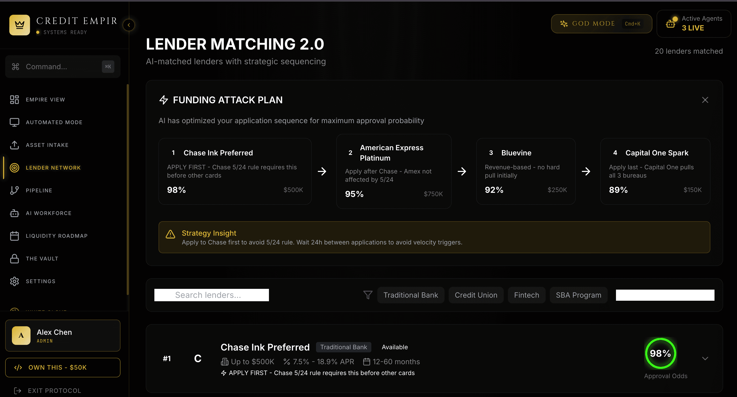 Empire-Credit AI (Autonomous credit execution)